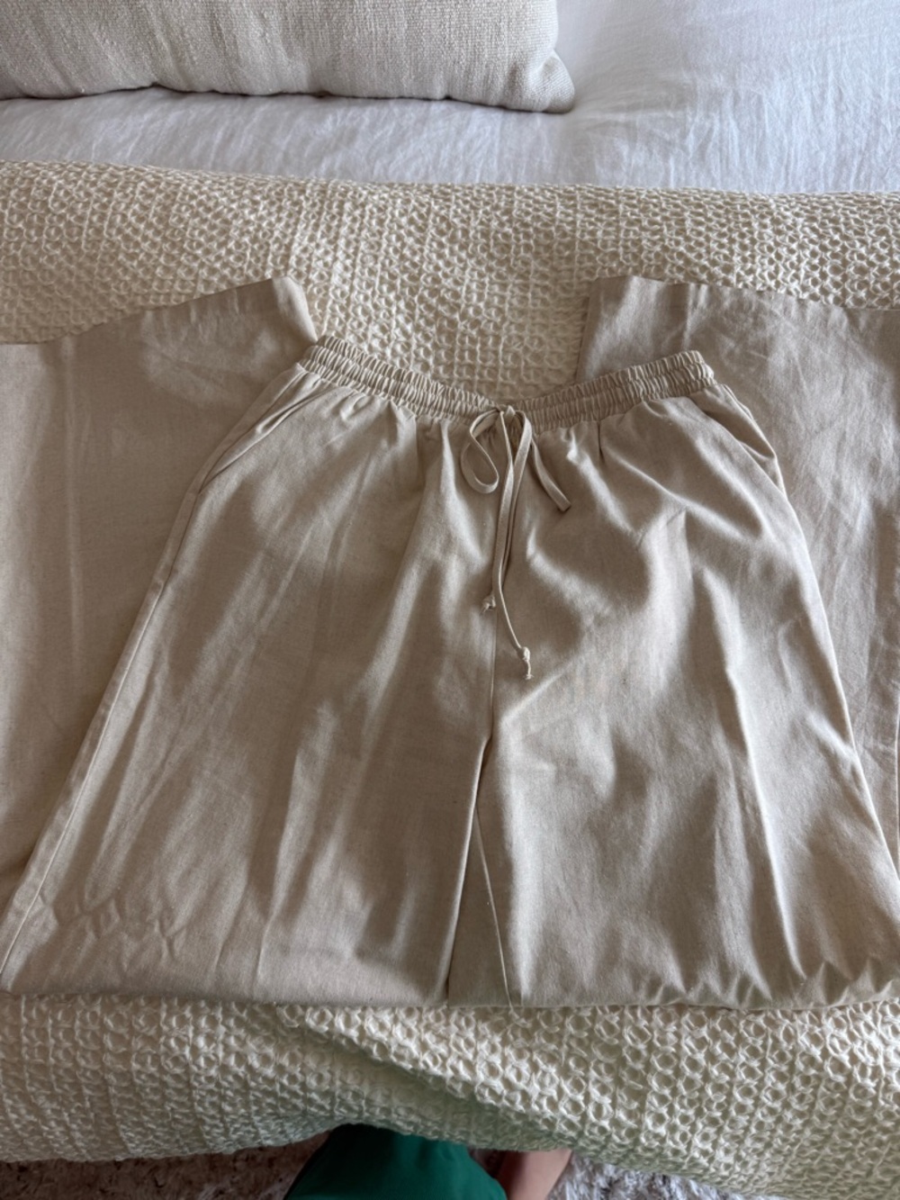 Commense Neutral Beige Elastic Waist Shorts